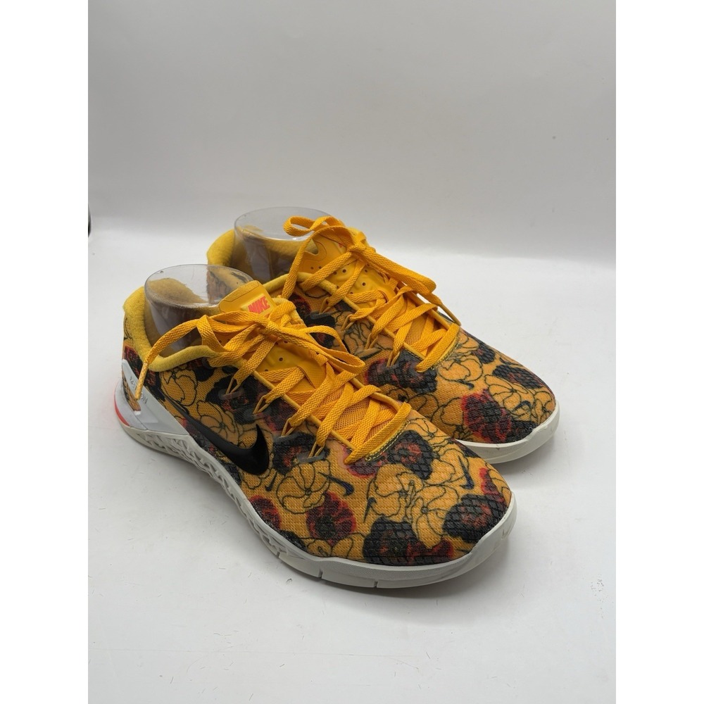 Nike Metcon 4 XD PRM Cross Training Shoes Floral Women's 8.5 Comfort Yellow
